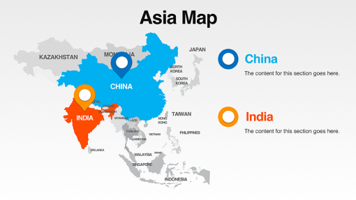 Asia Map Template