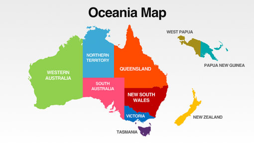 Oceania Map Template